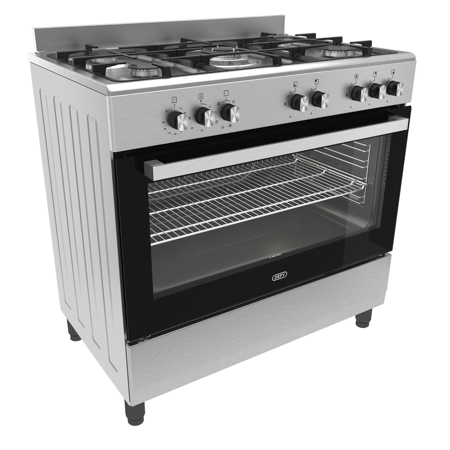 Defy 90cm 5 Burner Free Standing Gas/Elec Cooker - Stainless Steel - DGS904