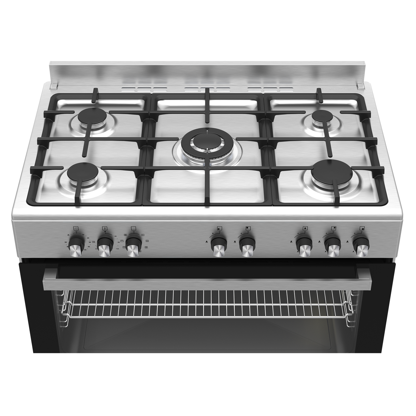 Defy 90cm 5 Burner Free Standing Gas/Elec Cooker - Stainless Steel - DGS904