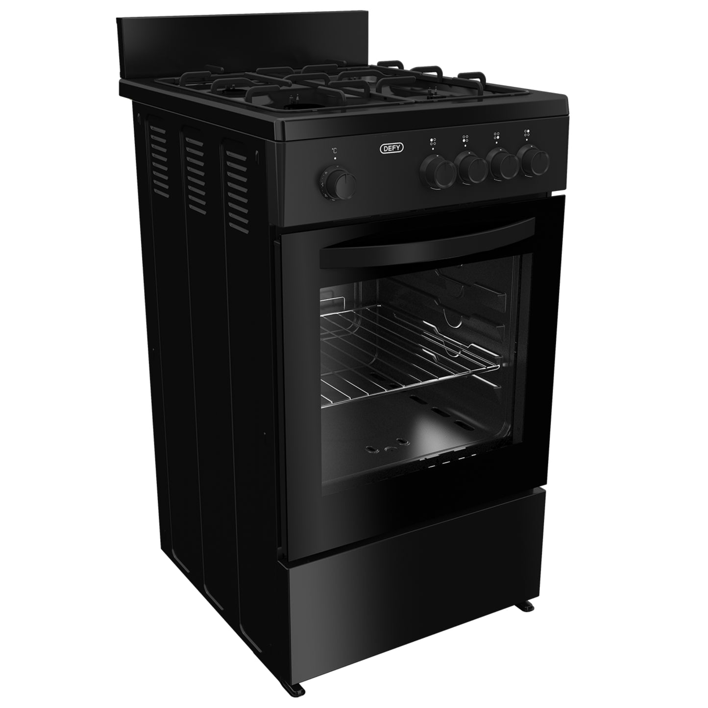 Defy 50cm 4 Burner Freestanding Stove - DGS568 - Black