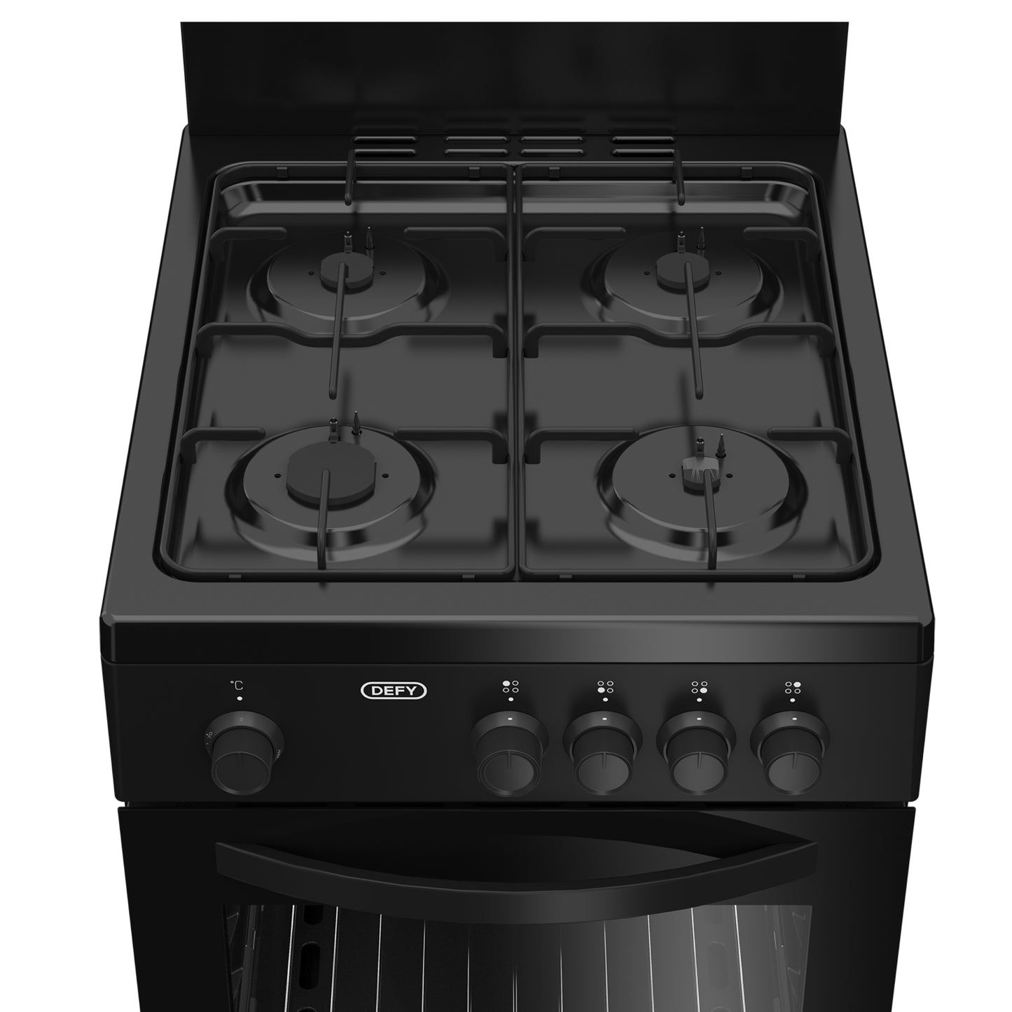 Defy 50cm 4 Burner Freestanding Stove - DGS568 - Black