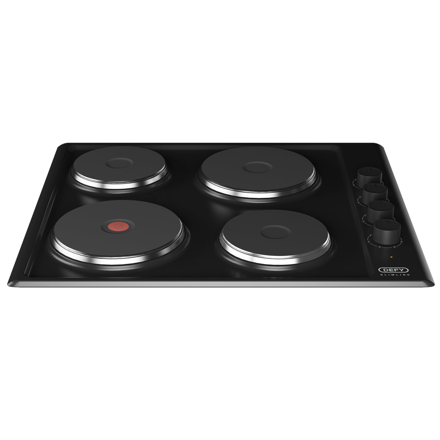 Defy 60cm 4 Solid Plate Built-in Hob Black - DHD398