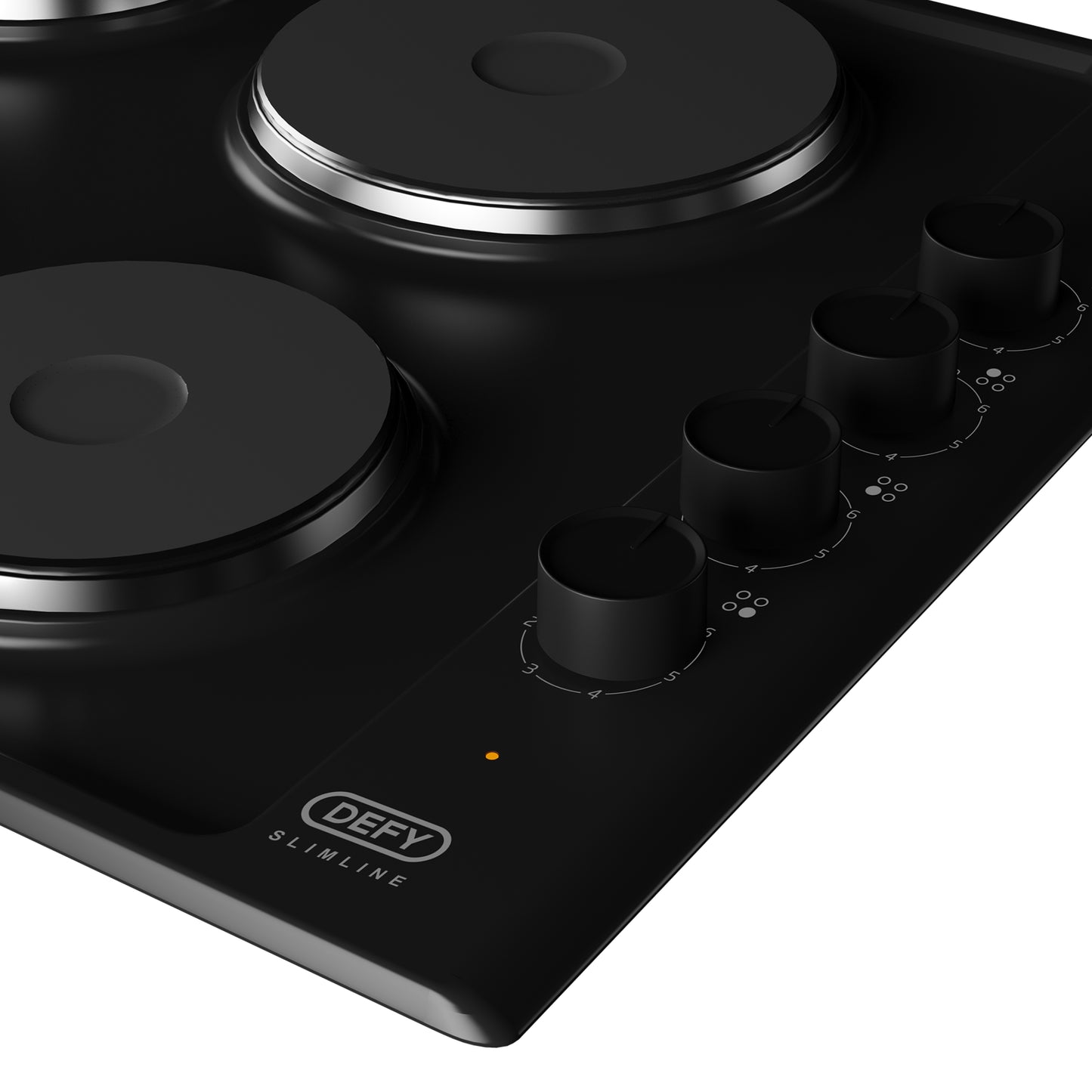 Defy 60cm 4 Solid Plate Built-in Hob Black - DHD398
