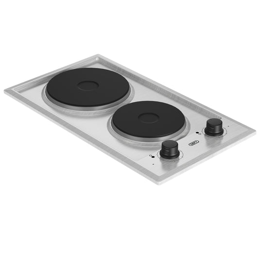 Defy 30cm 2 Solid Plate Built-in Hob - Stainless Steel - DHD401