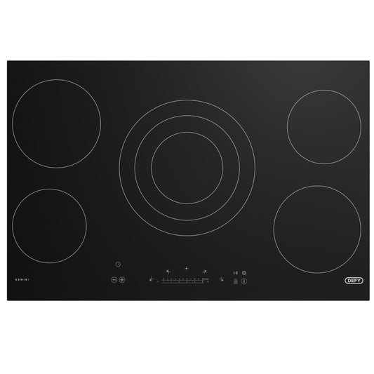 Defy 5 Plate Ceran Built-in Hob Black - DHD514
