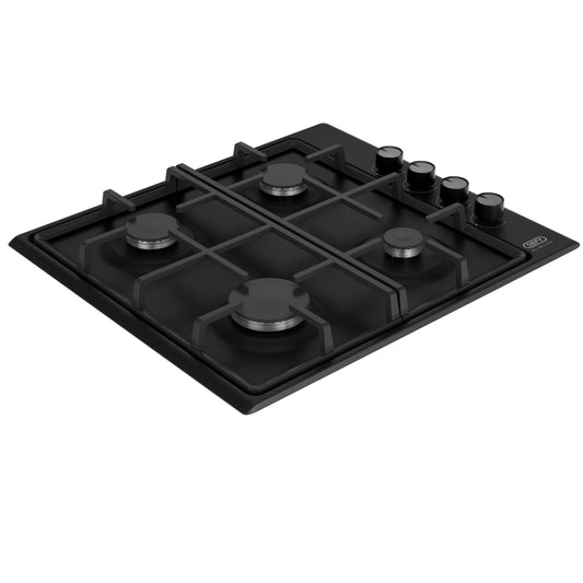 Defy 60cm 4 Burner Built-in Gas Hob Black - DHG132