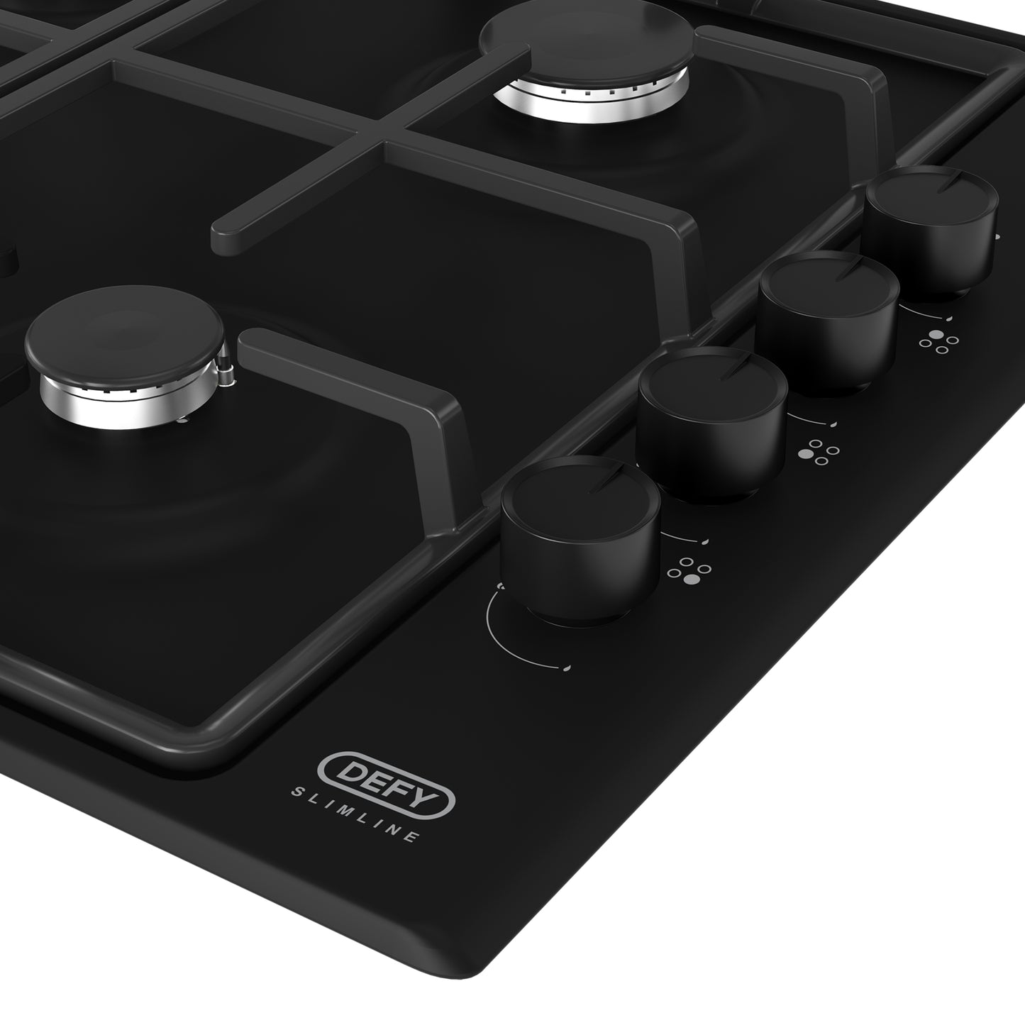 Defy 60cm 4 Burner Built-in Gas Hob Black - DHG132