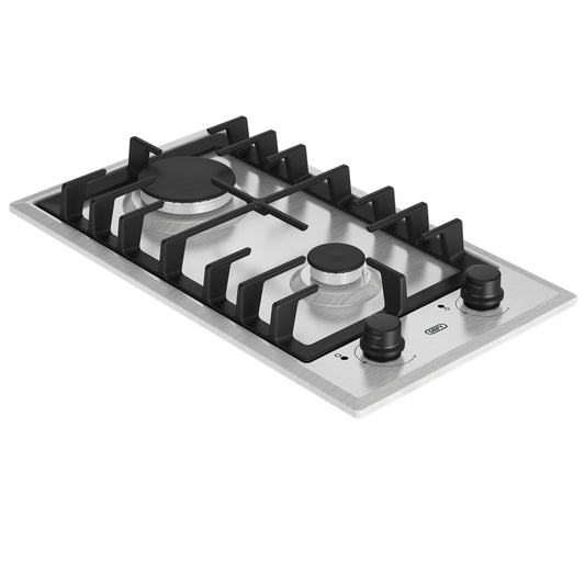 Defy 30cm 2 Burner Built-in Gas Hob - DHG134 - Stainless Steel