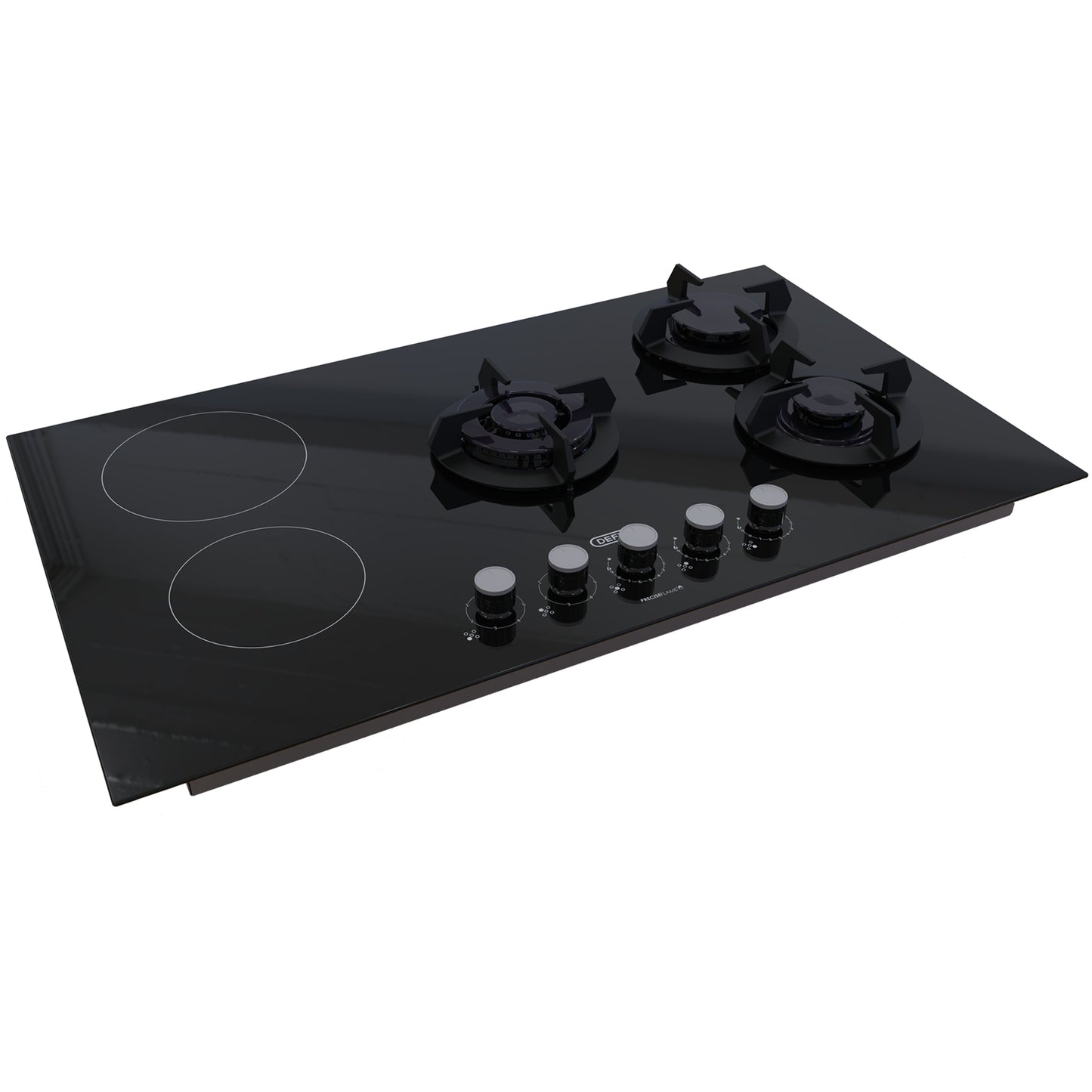 Defy 90cm 2x Ceran 3x Gas Dual Fuel Hob - Black - DHG902