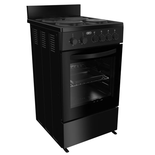 Defy Compact 4 Plate Freestanding Stove - DSS554 - Black