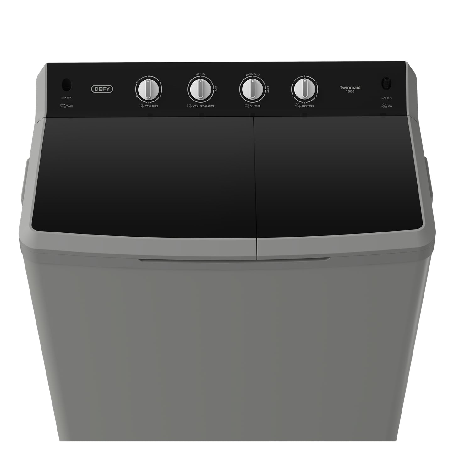 Defy 15kg Twin Tub Washing Machine - DTT151 - Metallic