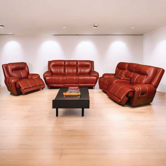 Broadway 3.2.1 5 Motion + Console Lounge Suite - Genuine Leather