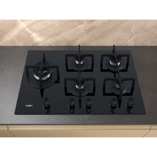 Whirlpool 90cm 5 Burner Gas On Glass Hob - GOA9523NB1