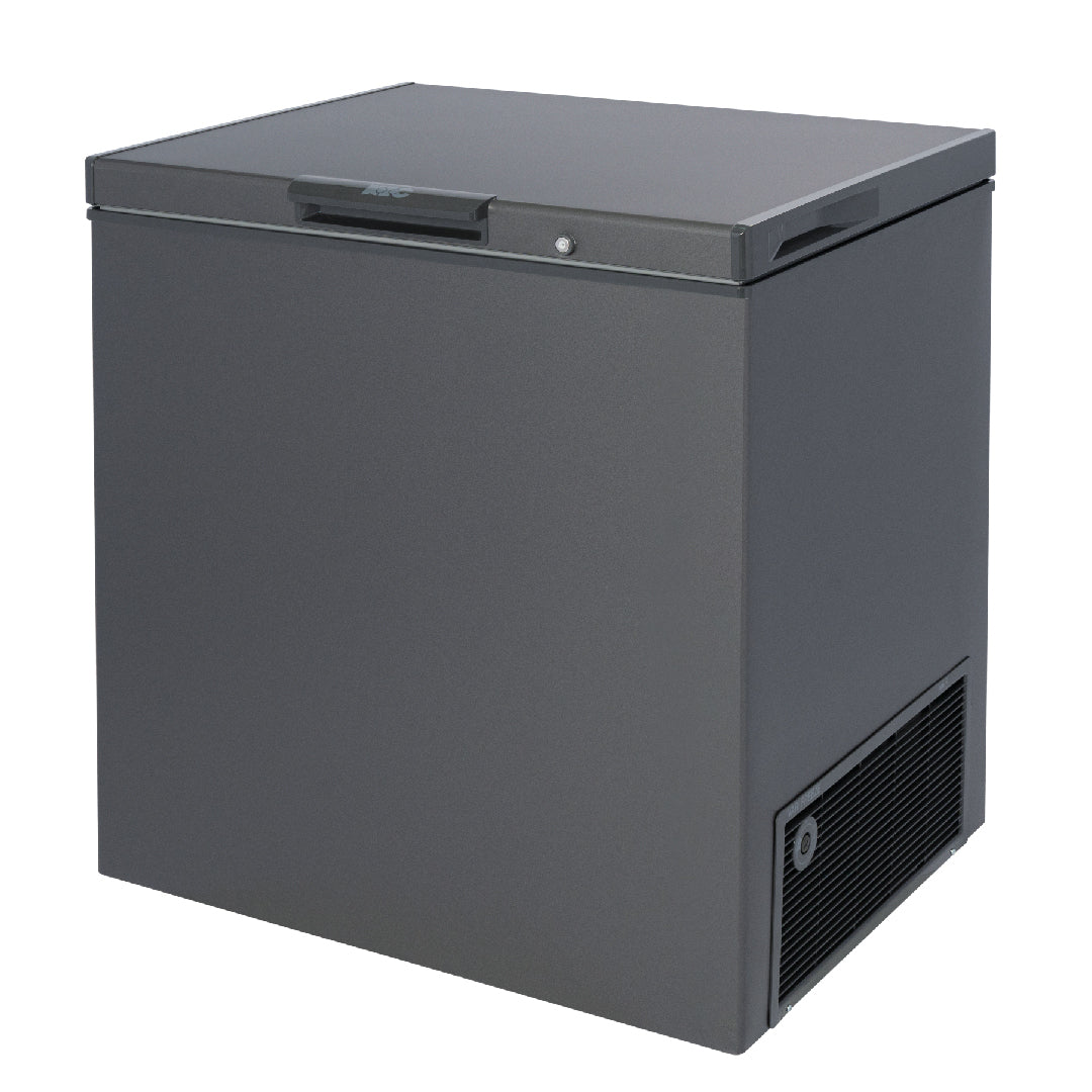 KIC KCG215GR Chest Freezer Side Angle - Ismails Furnishers