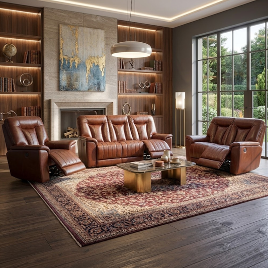 Lazboy Invictus 3.2.1 5 Motion Lounge Suite - Genuine Leather