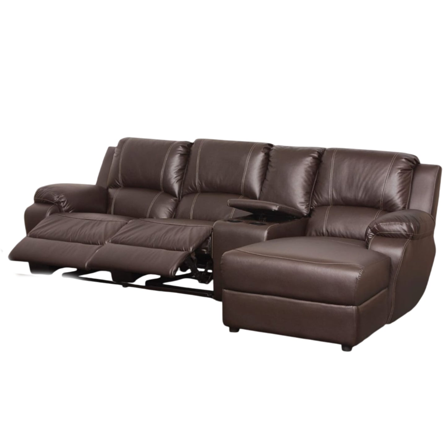 Jaylan 4 Piece Corner 2 Motion + Console + Daybed Lounge Suite - Fabric