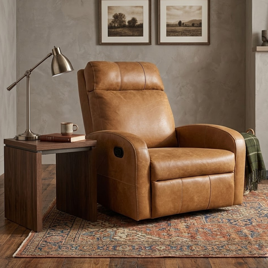 Kerry Recliner Genuine Leather - Ismails Furnishers