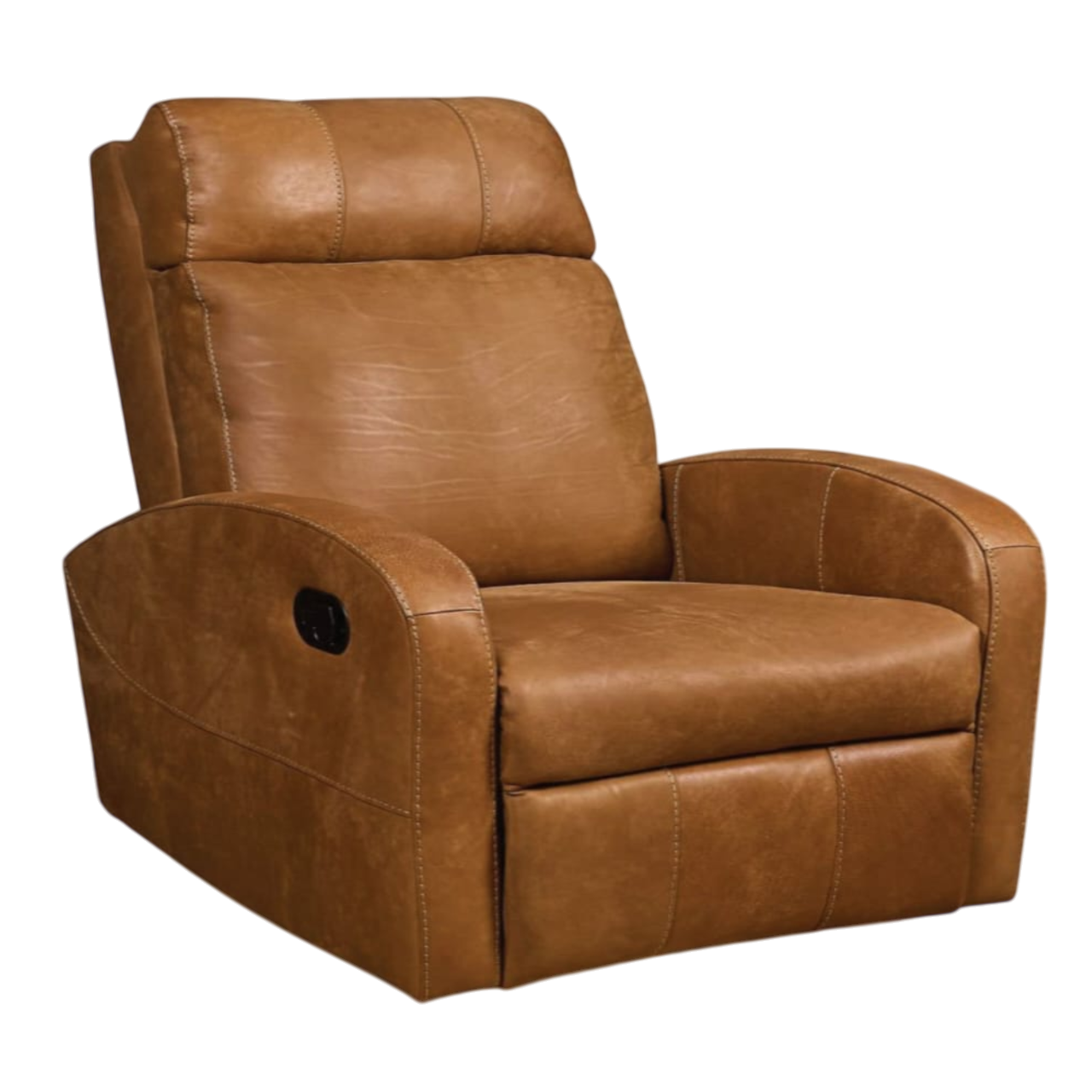 Kerry Leather Recliner Cutout View - Ismails Furnishers