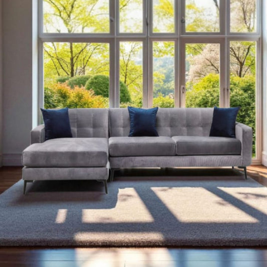 Lisa 2 Piece Corner Lounge Suite with Daybed Fabric - Ismails Furnishers