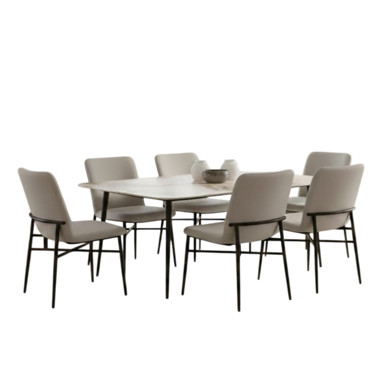 Loft 7 Piece Dining Room Suite Beige