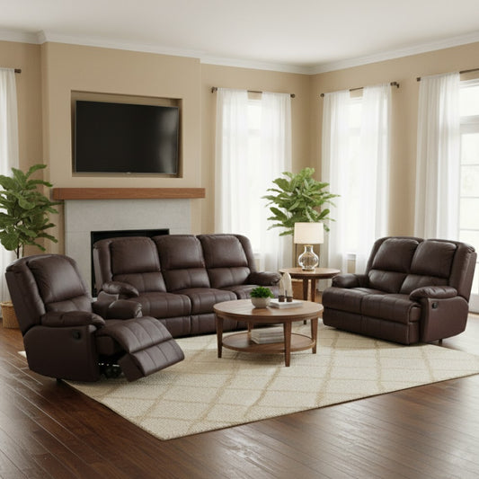 Alpine Manchester 3.2.1 5 Motion Lounge Suite - Genuine Leather