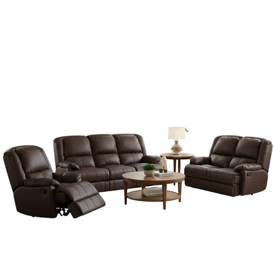 Alpine Manchester 3.2.1 5 Motion Lounge Suite - Genuine Leather