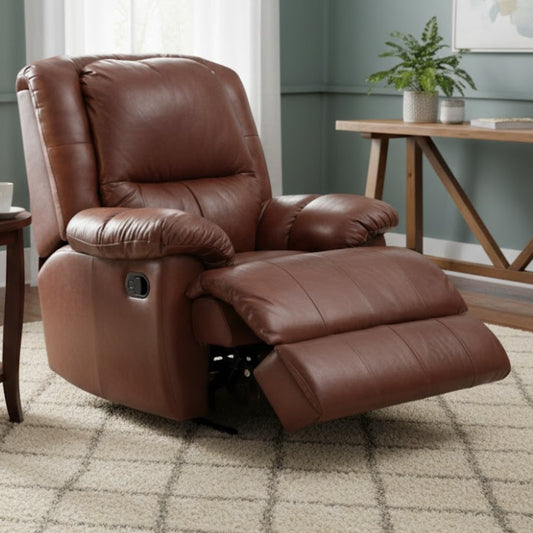 Alpine Manchester Recliner Genuine Leather - Ismails Furnishers