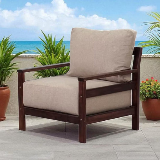 Patio 1 Seater Couch - Oak Biscuit