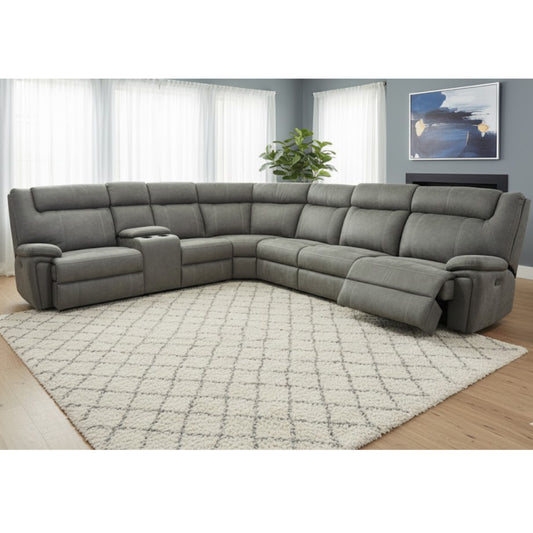 Salisbury 6 Piece Corner 2 Power Motion Lounge Suite - Fabric