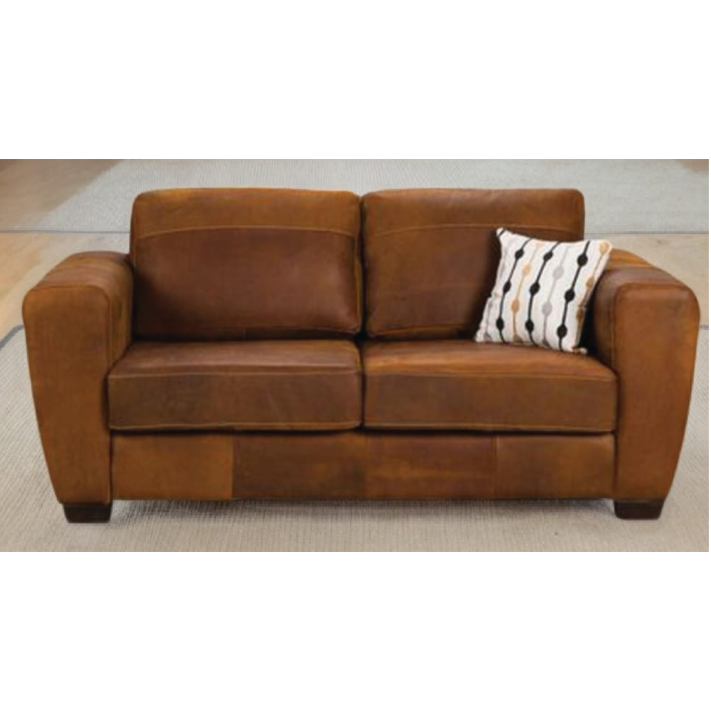 Swellendam 2 Div Couch - Genuine Leather - Ismails Furnishers
