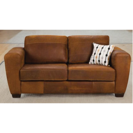 Swellendam 2 Div Couch - Genuine Leather - Ismails Furnishers
