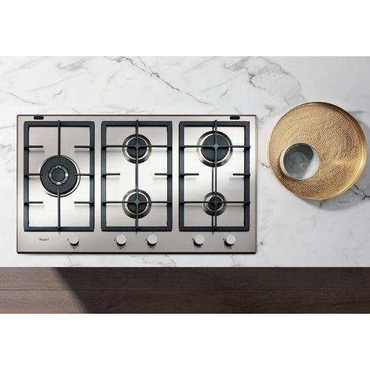 Whirlpool 5 Burner Gas Hob - GMA9522/IX - Stainless Steel - Ismails Furnishers
