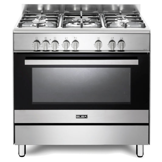 Elba Classic 90cm 5 Burner Gas Cooker - 01/9CX827N - Stainless Steel