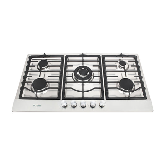 Totai 90cm 5 Burner Gas Hob - Stainless Steel - 03/TS5BNR-SS