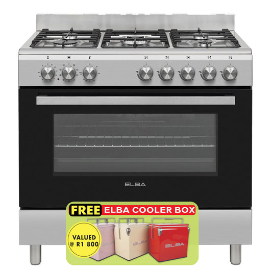 Elba 90cm 5 Burner Free Standing Gas/Electric Cooker - Stainless Steel - 04/96CL827