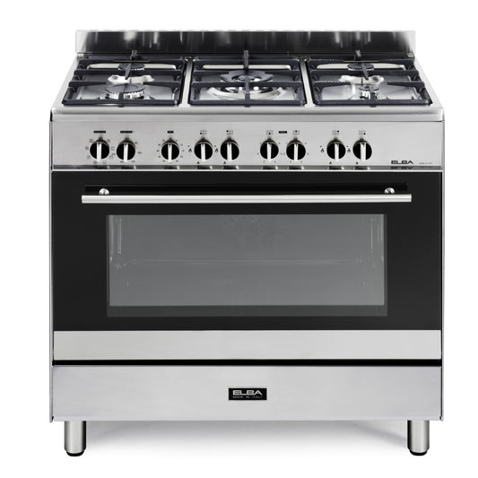 Elba 90cm 5 Burner Free Standing Full Gas Cooker - Stainless Steel - 01/9CX828N