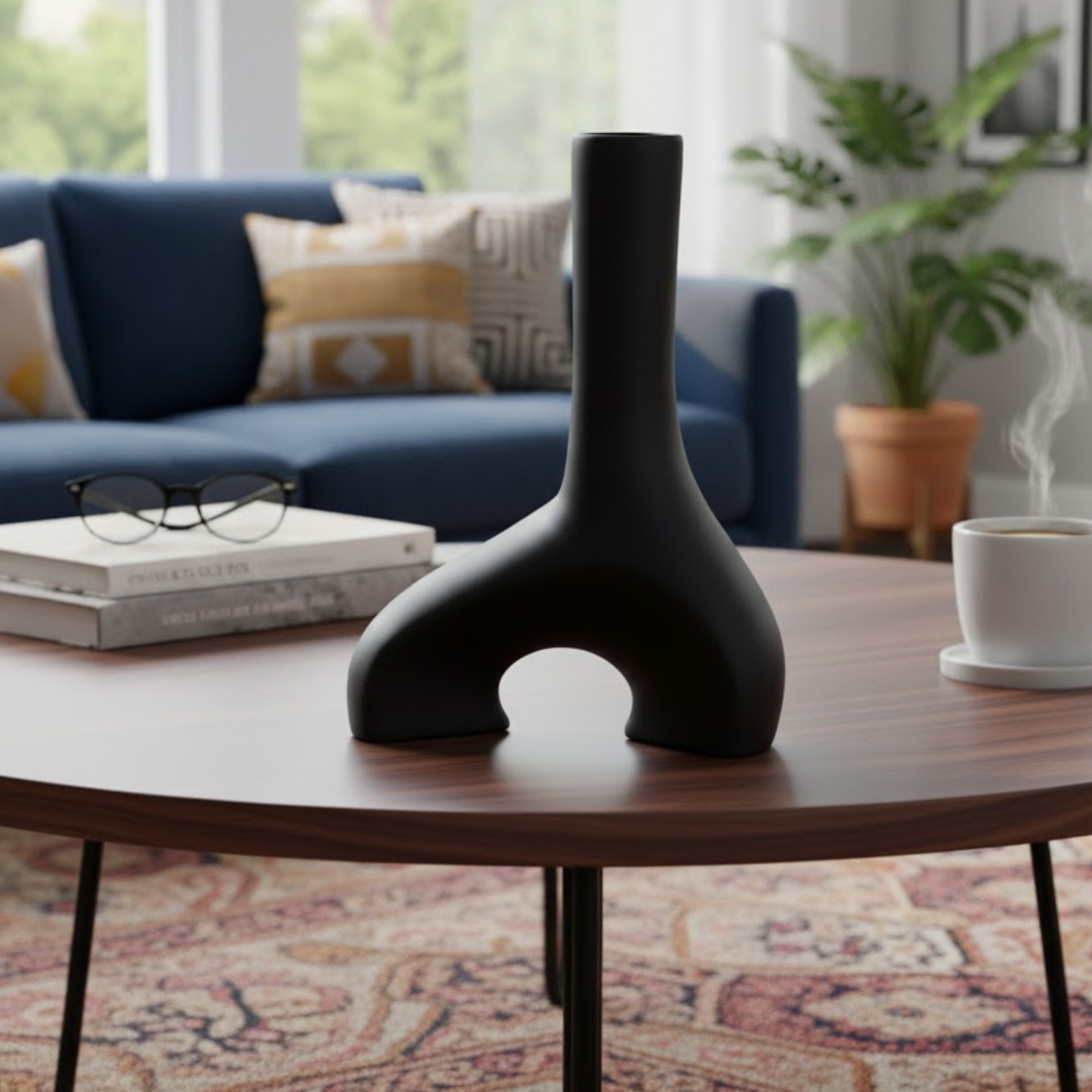 Bridge Tall Vase - Black - CER0045