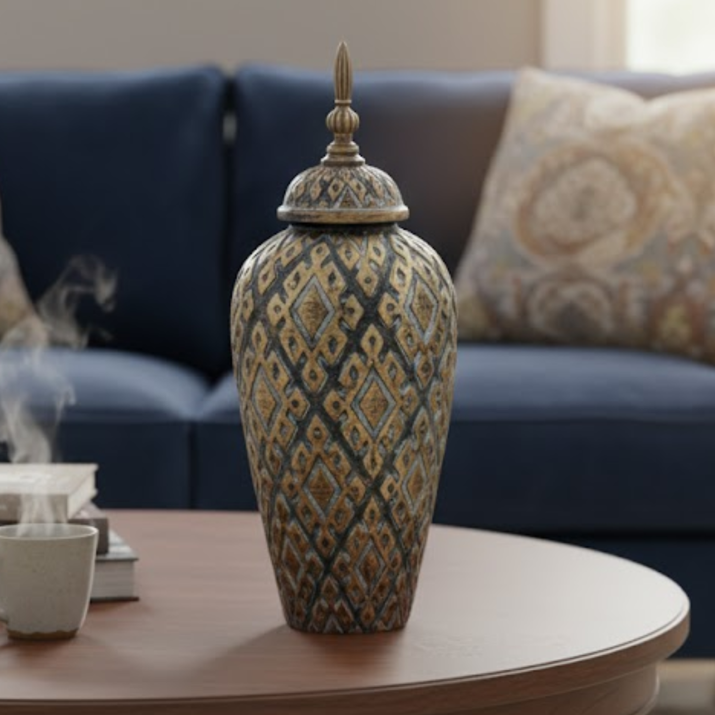 Ginger Jar - Blue/Gold - CER818689AL