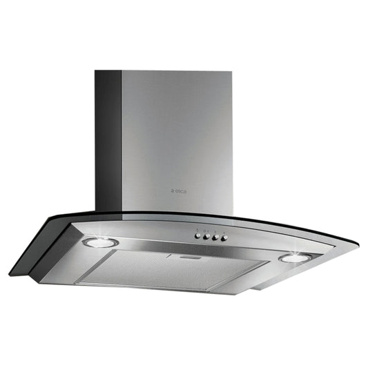Elica 60cm Curved Glass Cooker Hood - 10/CIRCUS60 - Stainless Steel