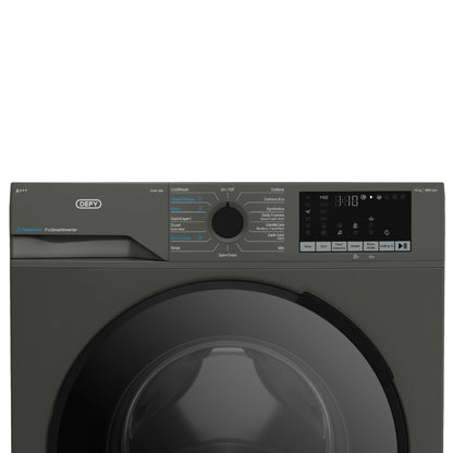 Defy 12kg Front Loader Washing Machine - Steam Cure - Manhattan Grey - DAW398