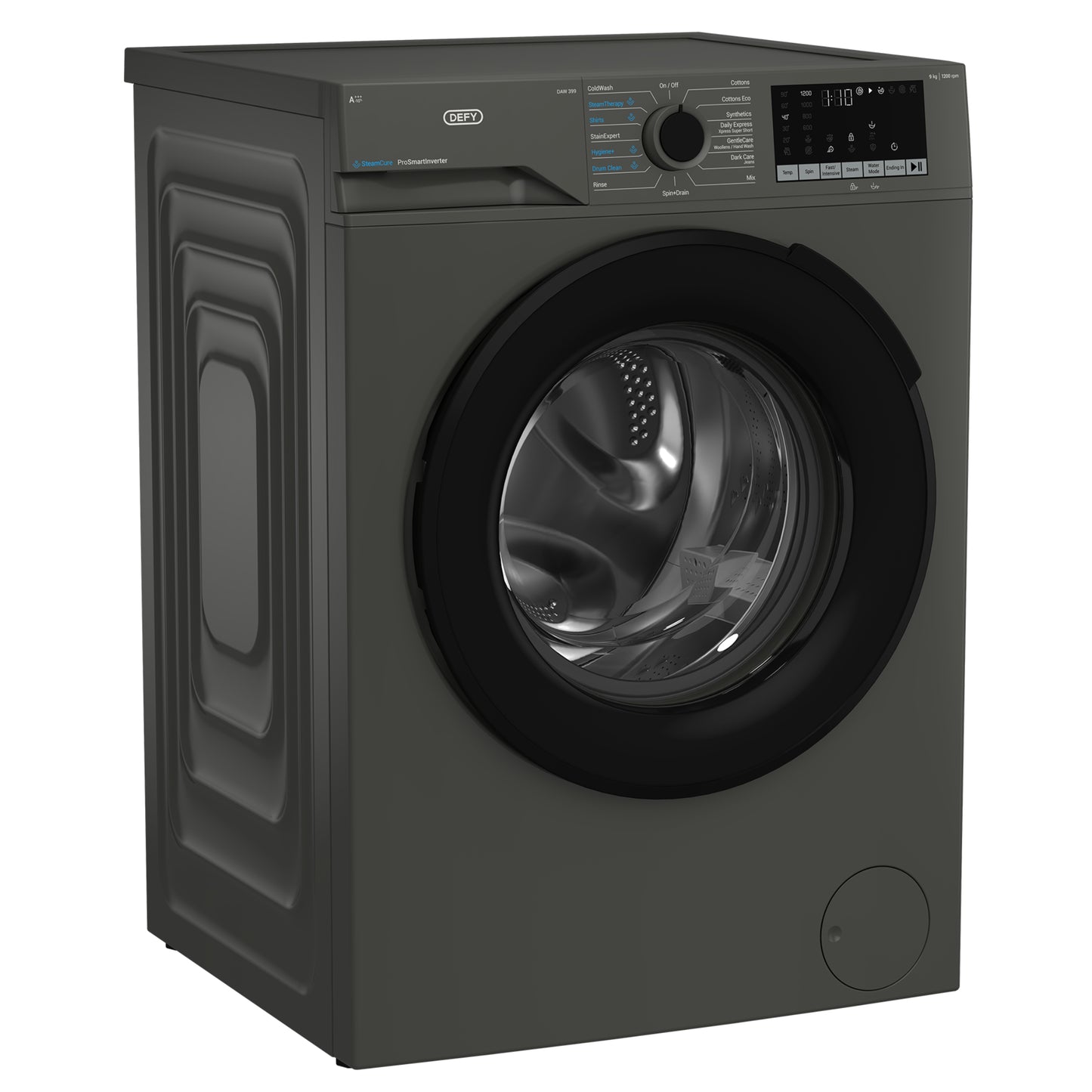 Defy 9kg Front Loader Washing Machine - Steam Cure - Manhattan Grey - DAW399