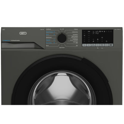 Defy 9kg Front Loader Washing Machine - Steam Cure - Manhattan Grey - DAW399