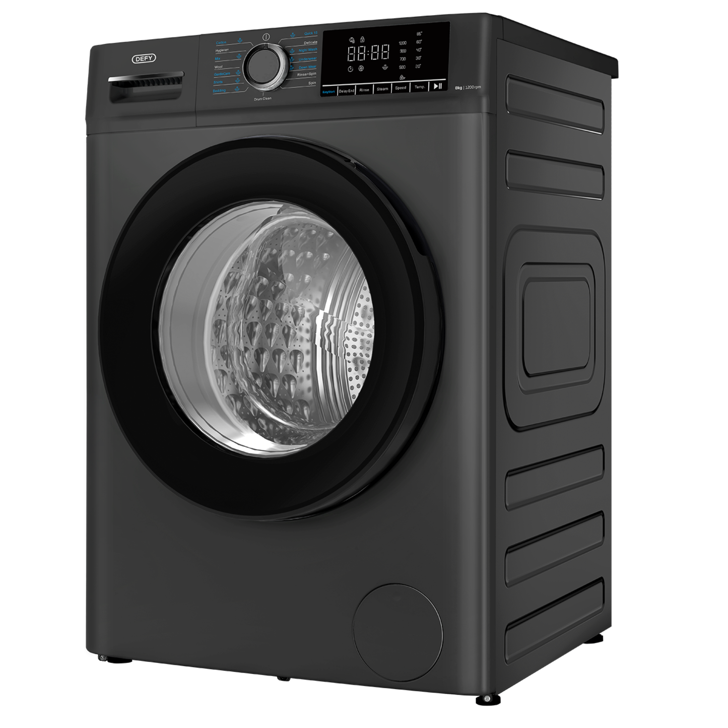 Defy 8kg Front Loader Washing Machine - Steam Cure - Manhattan Grey - DAW408