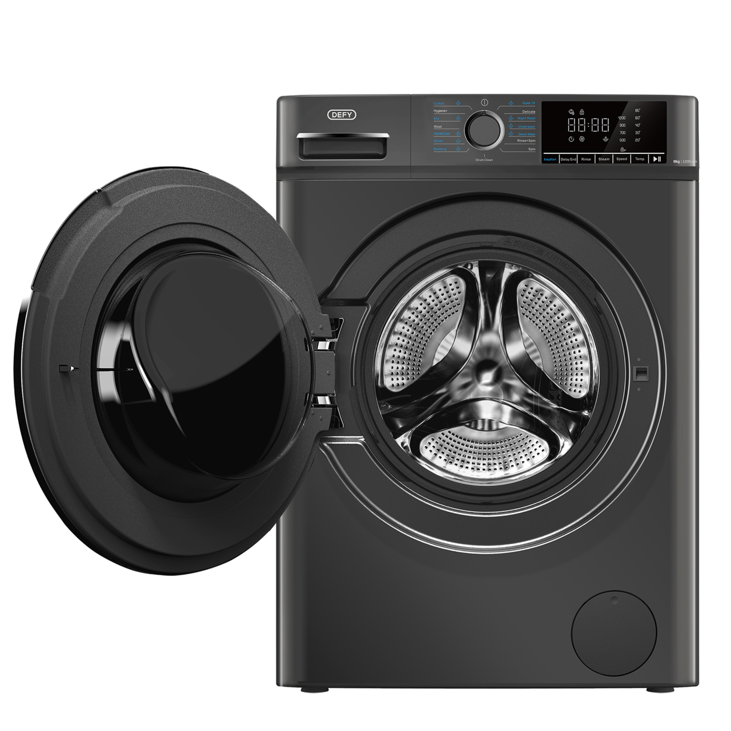Defy 8kg Front Loader Washing Machine - Steam Cure - Manhattan Grey - DAW408