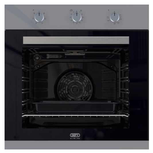 Defy Slimline 600 Eye Level Built-in Oven - DBO486E - Black & Stainless Steel - Ismails Furnishers