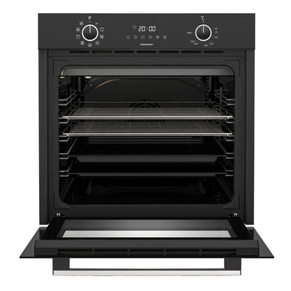 Defy 60cm Slimline Thermofan Eye Level Oven - Black - DBO689