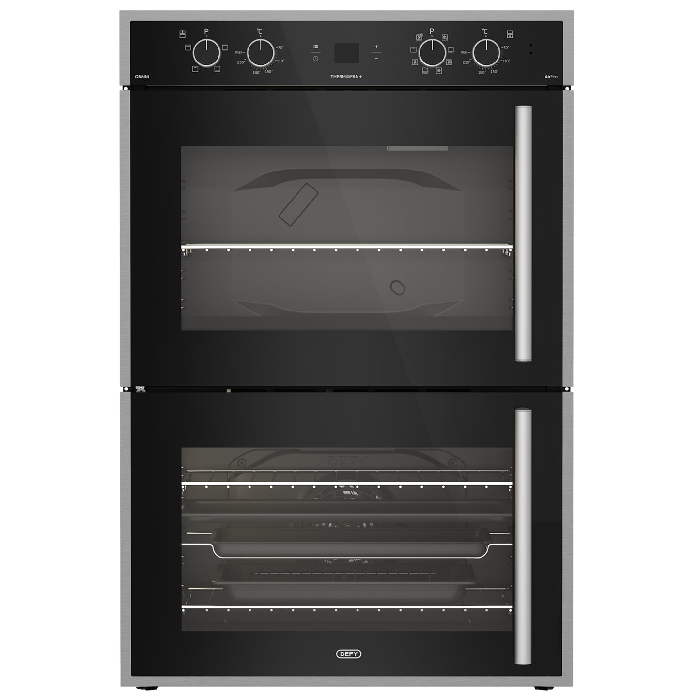 Defy Gemini Gourmet Chef Double Oven - DBO767 - Black