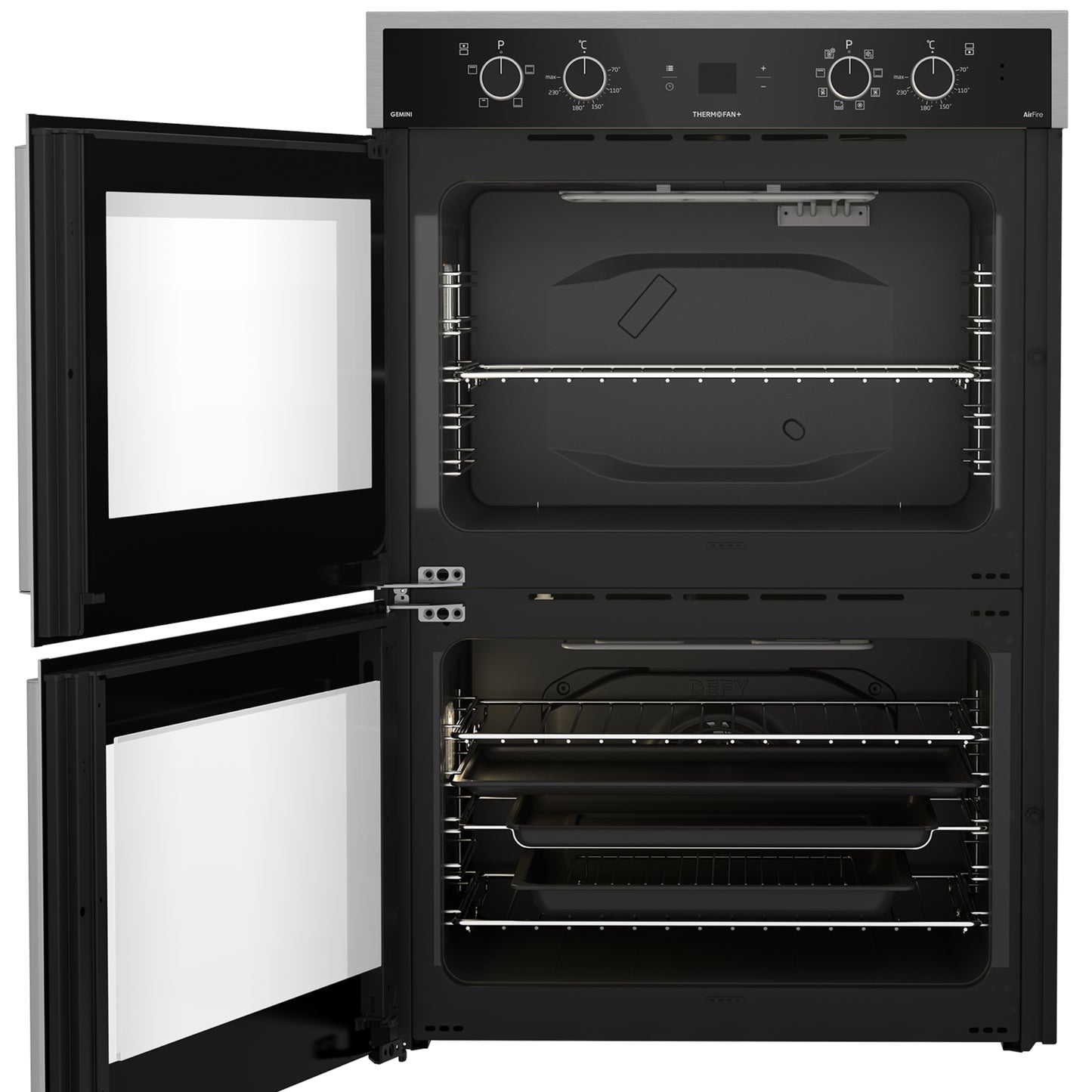 Defy Gemini Gourmet Chef Double Oven - DBO767 - Black