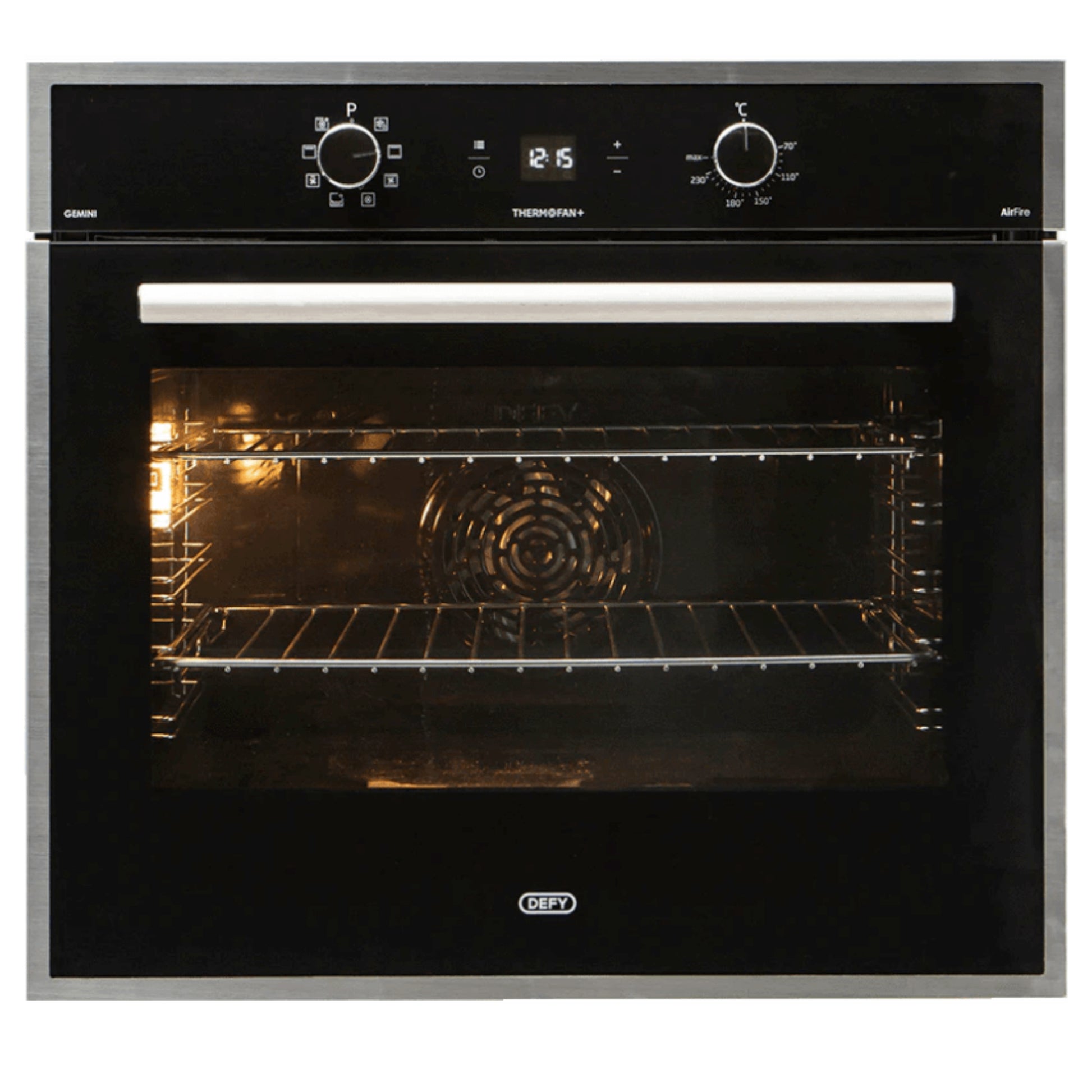 Defy Gemini Petit Chef Eye Level Built-in Oven - DBO774 - Black - Ismails Furnishers