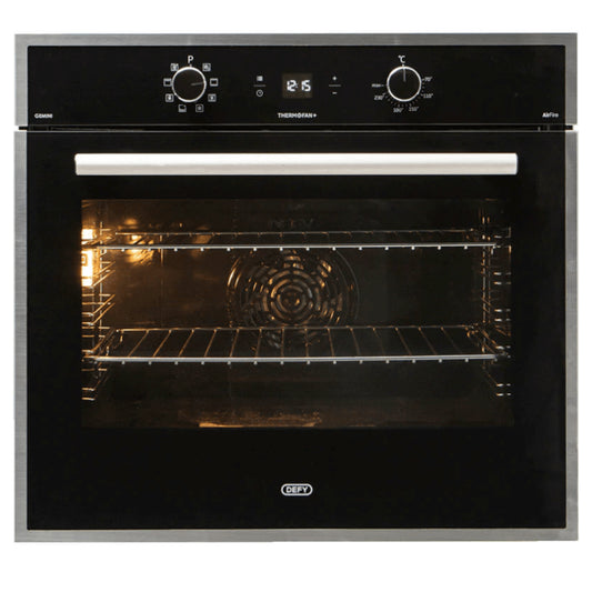 Defy Gemini Petit Chef Eye Level Built-in Oven - DBO774 - Black - Ismails Furnishers