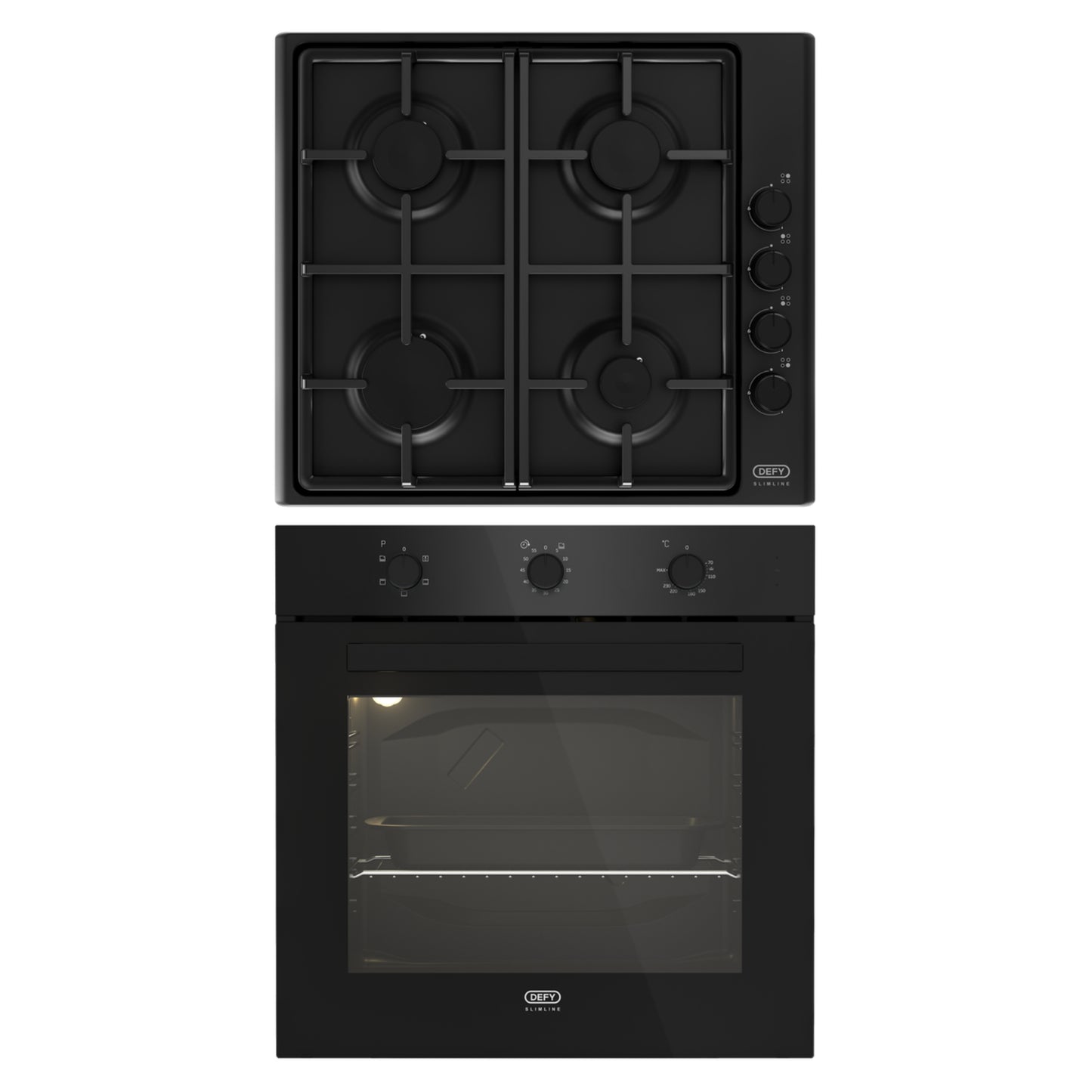Defy Oven & Hob Combo (DBO483E + DHG132) - DCB832 - Black